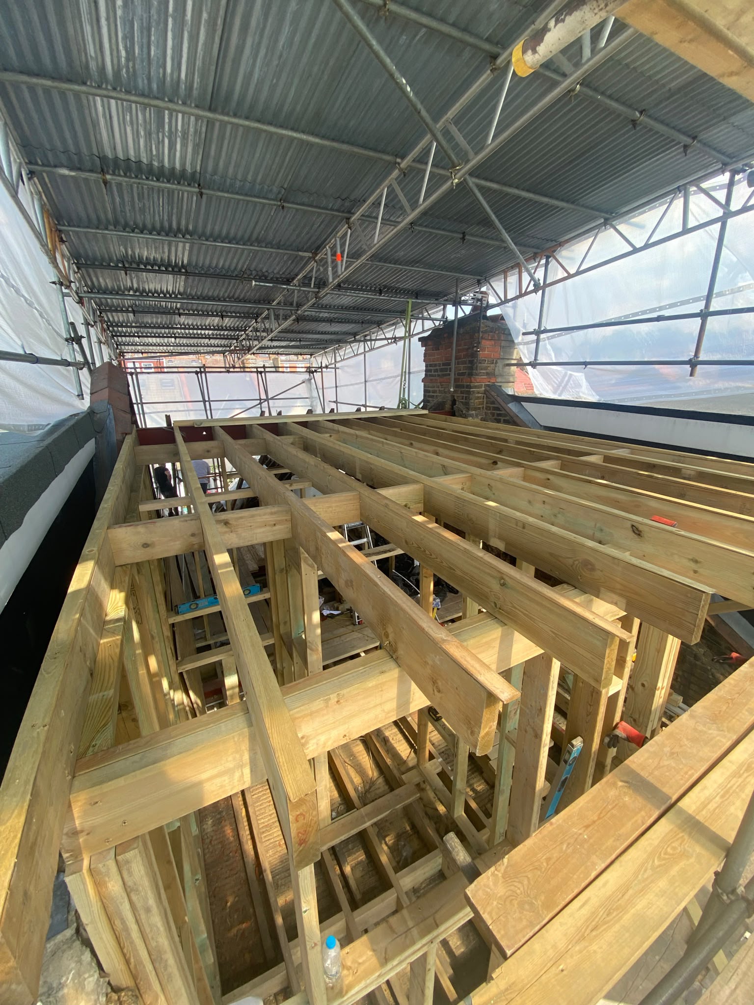 Loft structure during construction