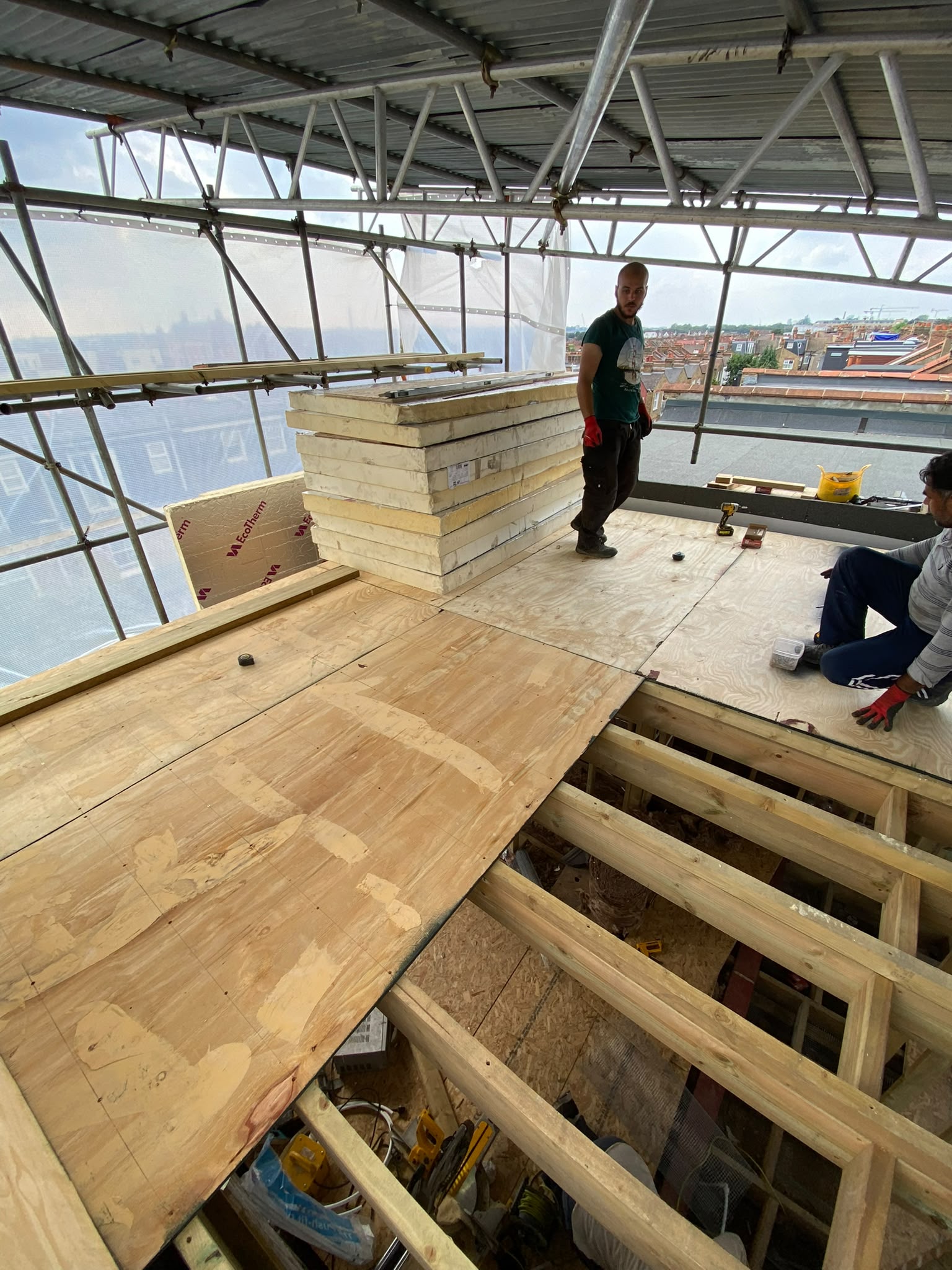 New loft floor structure prepared for internal works