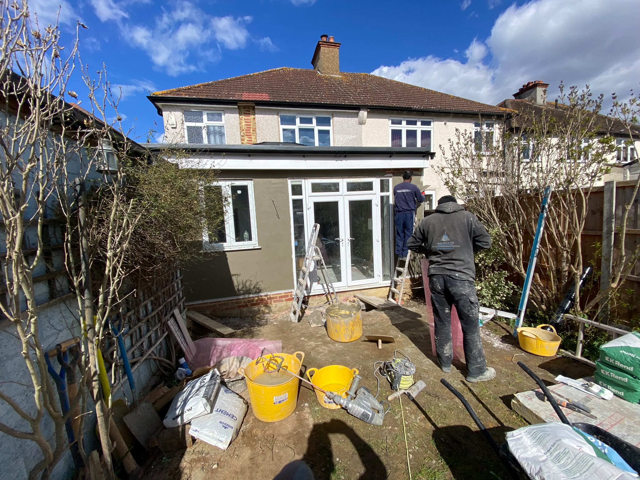 Rendered rear kitchen extension in progress