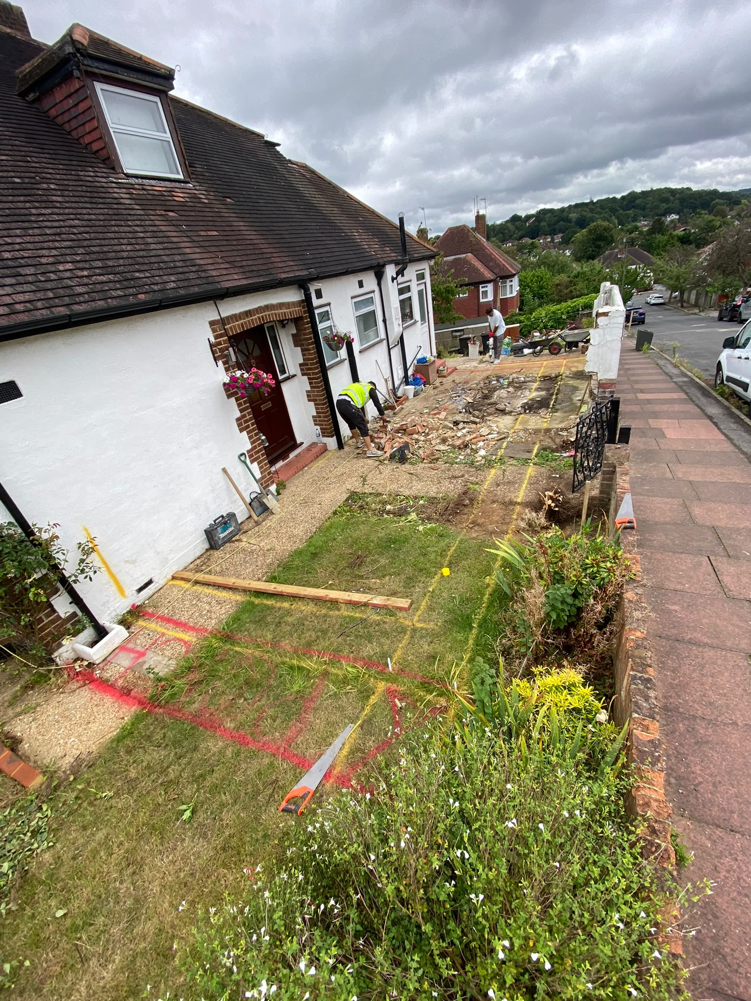 Early demolition work at the West Wickham property