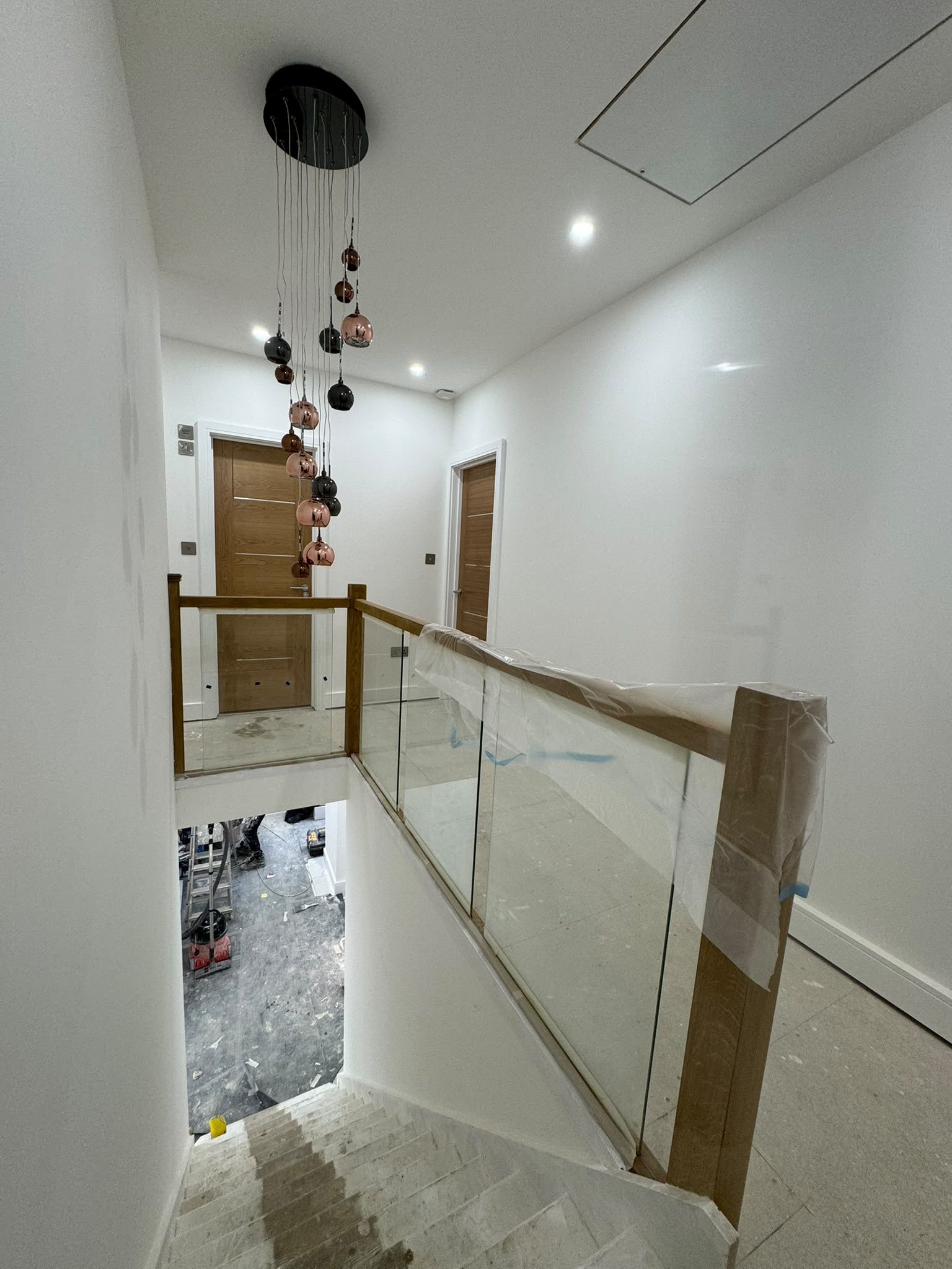 Finished staircase and landing